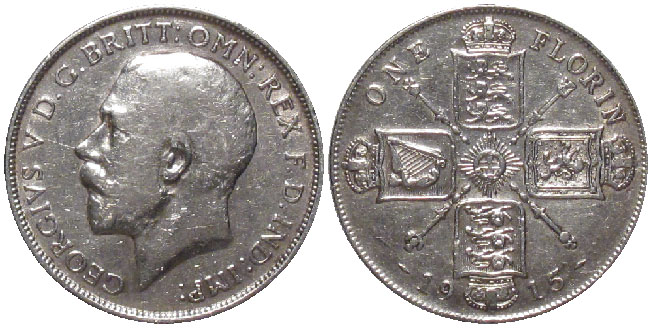 Britain florin 1915