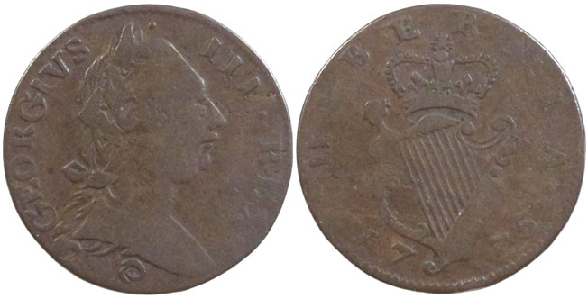 Britain halfpenny Ireland 1775